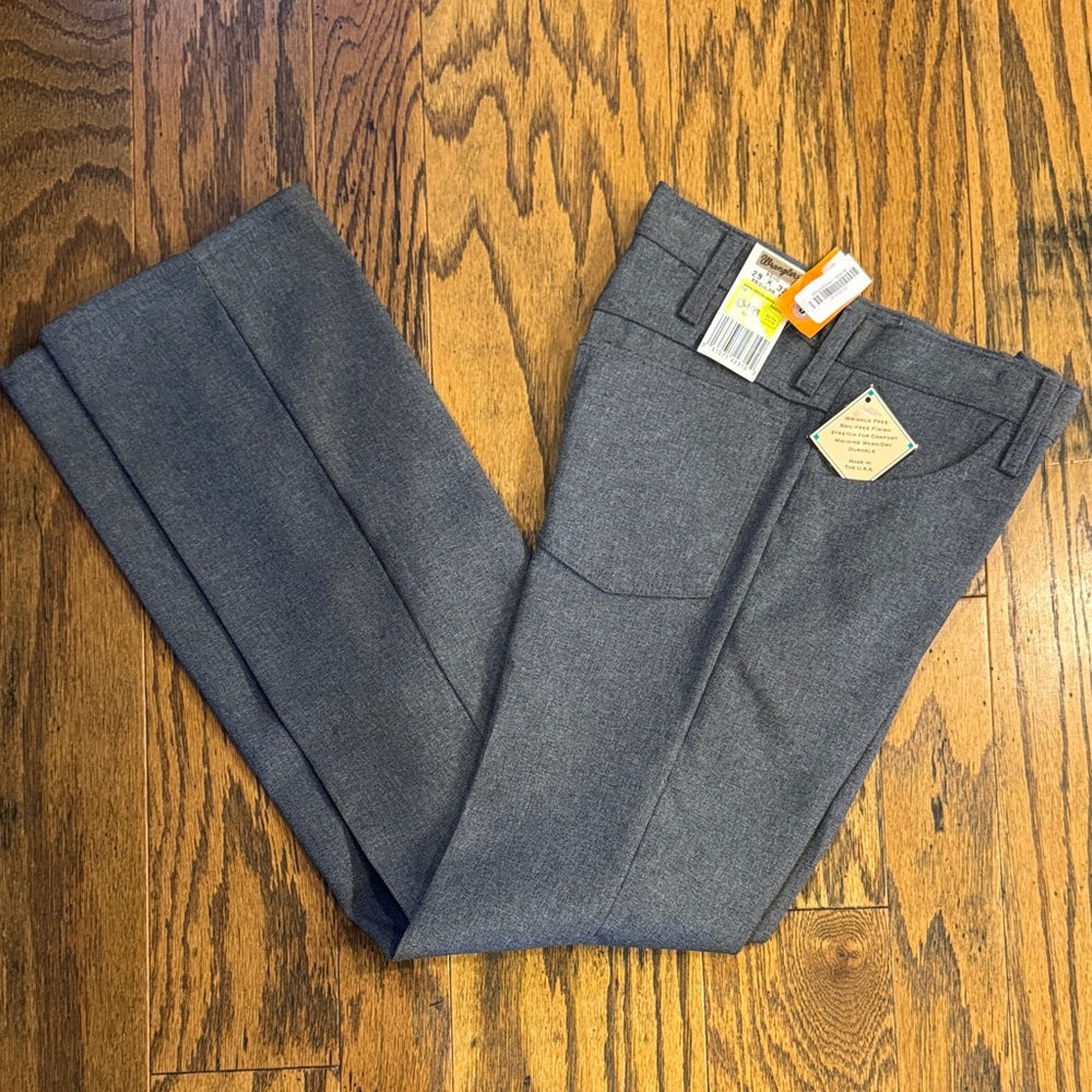 Men's wrangler Wrancher heather gray dress pants jeans 82hg